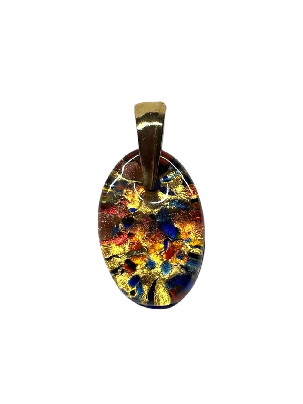 Handmade Dichroic Fused Glass Art Glass Pendant